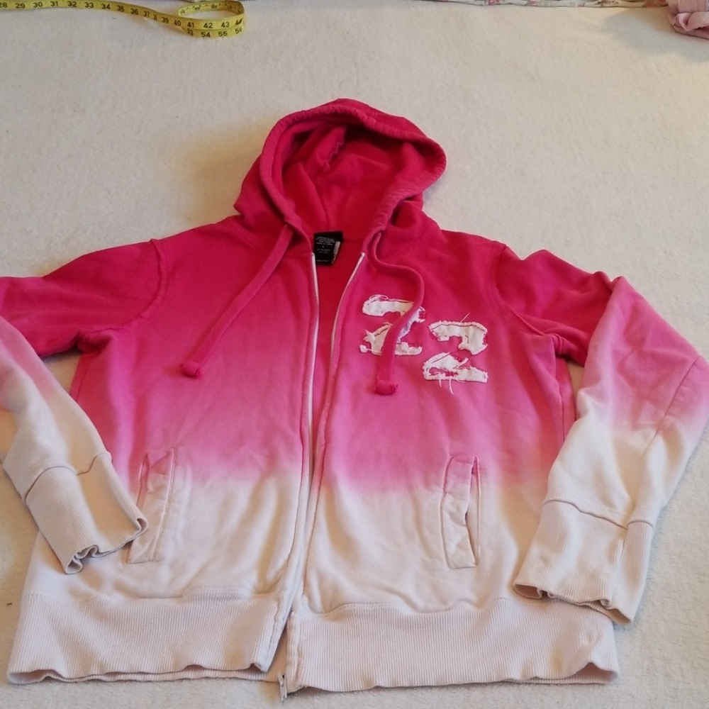Women's hooded sweatshirt pink ombre color size la
